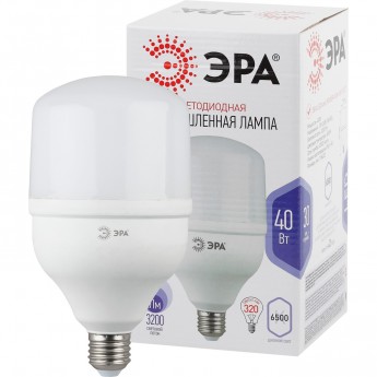 Лампа светодиодная ЭРА STD LED POWER T120-40W-6500-E27 E27 / Е27 40Вт колокол холодный дневной свет