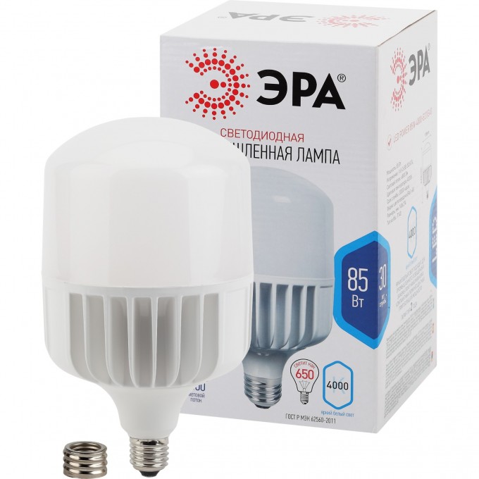 Лампа светодиодная ЭРА STD LED POWER T140-85W-4000-E27/E40 Е27 / Е40 85Вт колокол нейтральный белый свет B0032087