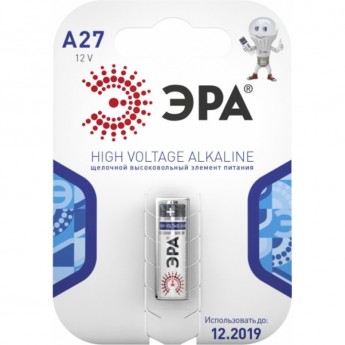 Батарейка ЭРА A27-1BL SUPER ALKALINE (40/160/19200)