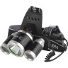 Фонарь налобный светодиодный ЭРА HIGH POWER HEADLAMP GA-809 аккумуляторный алюминиевый 3 режима трехламповый B0056111