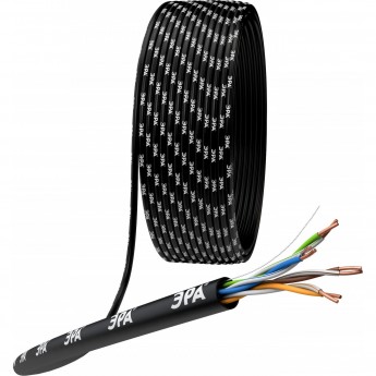 Кабель витая пара ЭРА U/UTP 4x2x24 AWG CAT5E CU PE OUTDOOR 305м