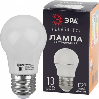 Лампа светодиодная ЭРА ERAW50-E27 A50 3Вт груша бел. E27 13SMD для белт-лайт
