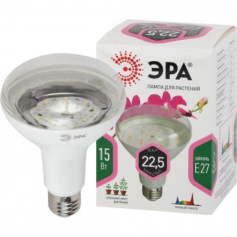 Лампа светодиодная ЭРА FITO-15W-Ra90-E27 15Вт BR30 E27 220-240В для растений полноспектральная бел. спектр Б0039173