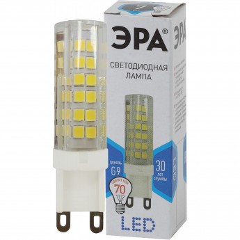 Лампа светодиодная ЭРА JCD-7W-220V-CORN CERAMICS-840-G9 560лм Б0027866