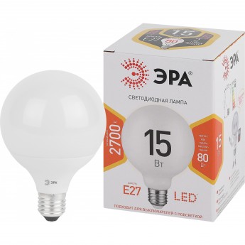 Лампа светодиодная ЭРА LED G90-15W-2700K-E27 G120 15Вт шар E27 тепл. бел. декор.