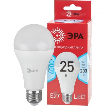 Лампа светодиодная ЭРА RED LINE LED A65-25W-840-E27 R 25Вт A65 груша 4000К нейтр. бел. E27