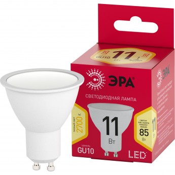 Лампа светодиодная ЭРА RED LINE LED MR16-11W-827-GU10 R GU10 11Вт софит тепл. бел. свет Б0056065