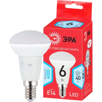 Лампа светодиодная ЭРА RED LINE LED R50-6W-840-E14 R 6Вт R50 рефлектор 4000К нейтр. бел. E14 Б0050700