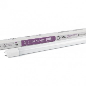 Лампа светодиодная ЭРА STD LED T8-10W-865-G13-600MM G13 поворотный 10Вт трубка стекло холодный дневной свет
