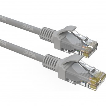 Патч корд ЭРА SIMPLE U/UTP неэкранированный 3 м категория 5e серый