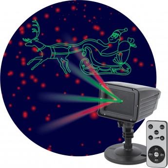 Проектор ЭРА LASER ДЕД МОРОЗ мультирежим 2 цвета 220В IP44 ENIOP-02 Б0041643