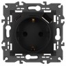 Розетка ЭРА ELEGANCE Б0067724 14-4108-05 2P+E 16A-250В со шторками с USB type-A+C 5В-3А антрацит B0067724