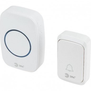 Звонок дверной ЭРА C89 беспроводной белый 38 мелодий